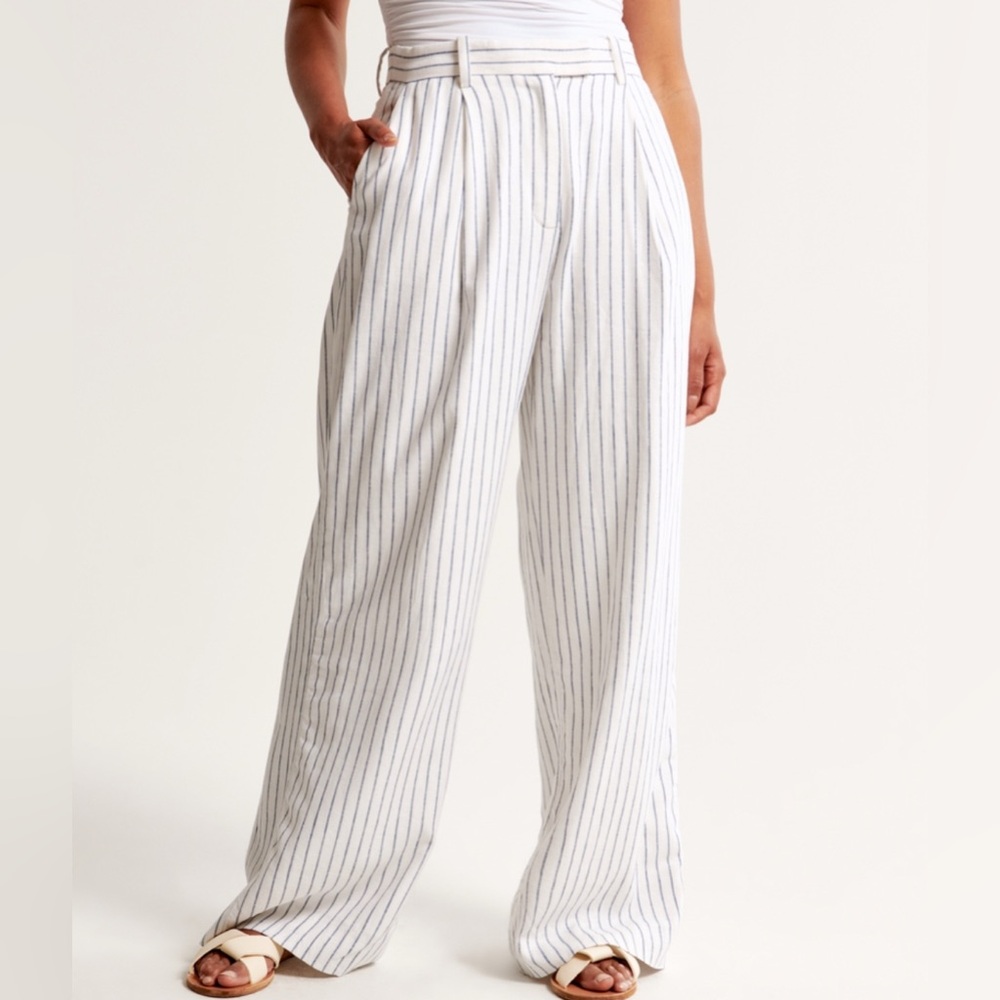 A&F Wide Leg Linen Pants (00 Short)